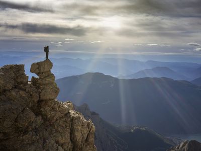 Mountaintop climber