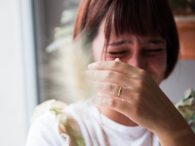 Close-Up Of Young Woman Crying