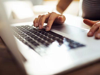 person working on their laptop