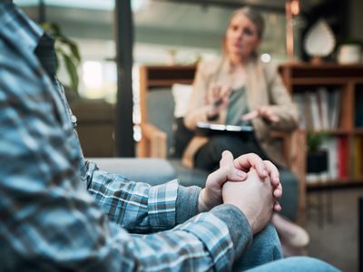 patient in a therapy session