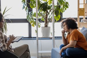 patient talking to their therapist