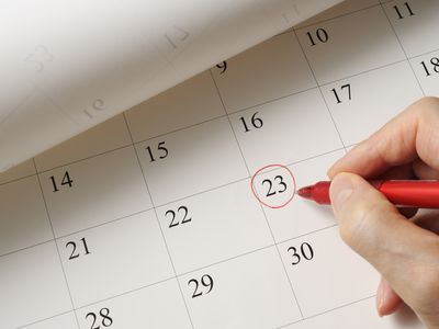 Marking missed period on calendar