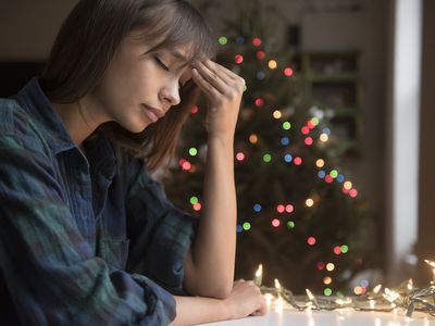 sad woman at christmas