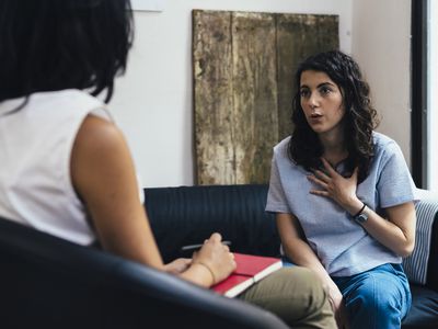 Woman during a psychotherapy session