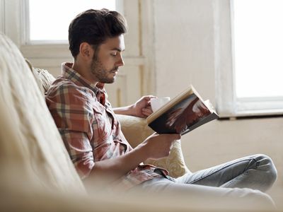 Man reading book