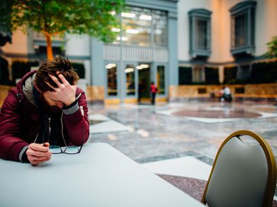 Man holding his head