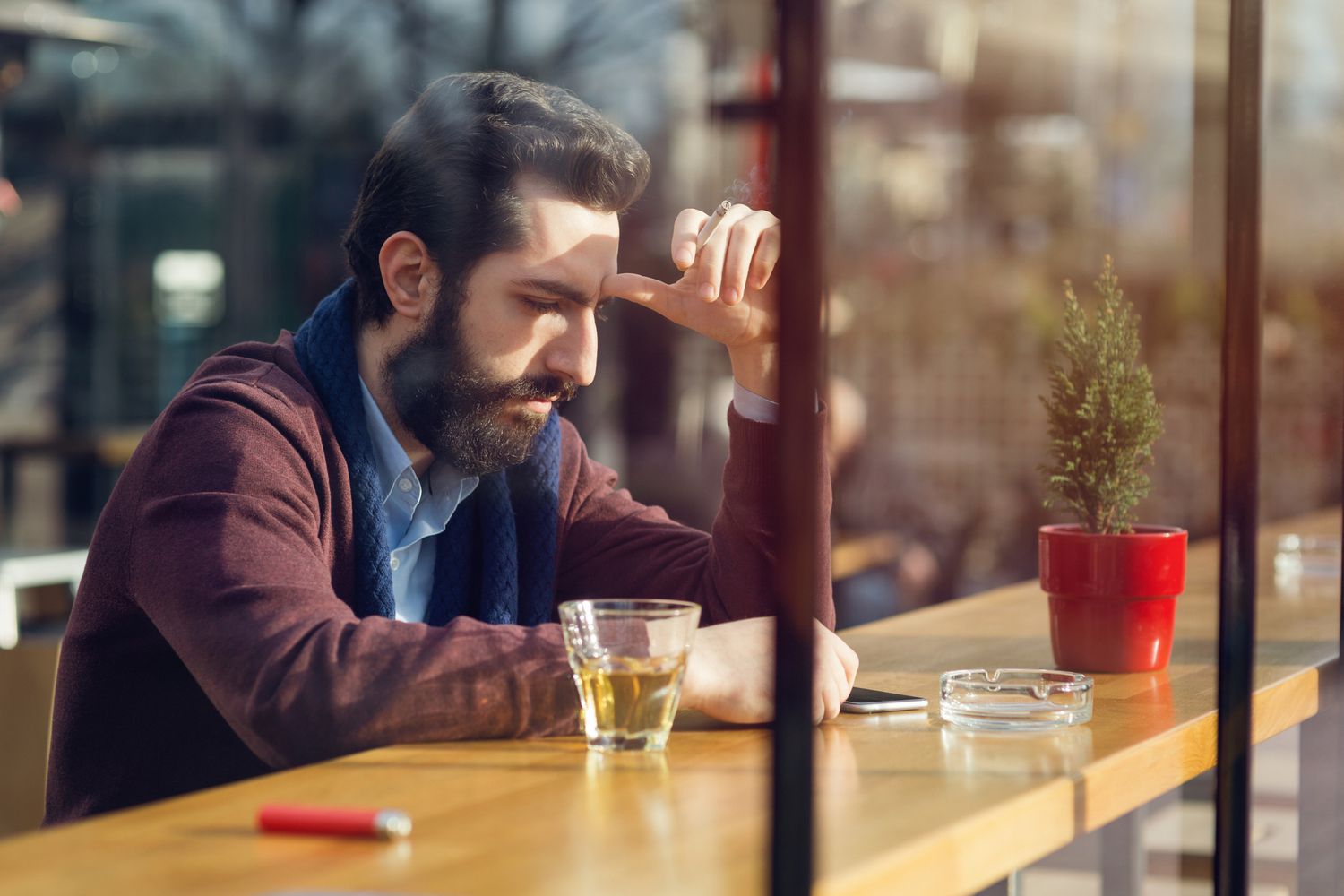 Man sitting at a bar