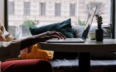 Someone looking at a computer screen