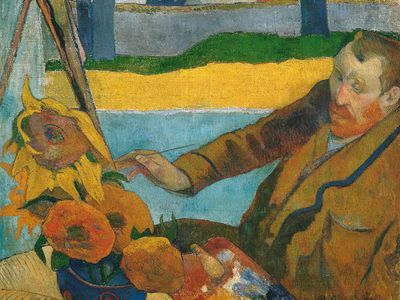 Vincent van Gogh Painting Sunflowers by Paul Gauguin