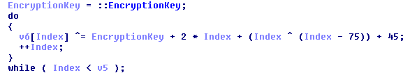 Example of a Apocalypse encryption loop